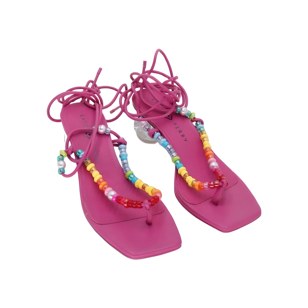 Katy Perry Womens The Cubie Bead Sandal Fuchsia Pink Size 9M